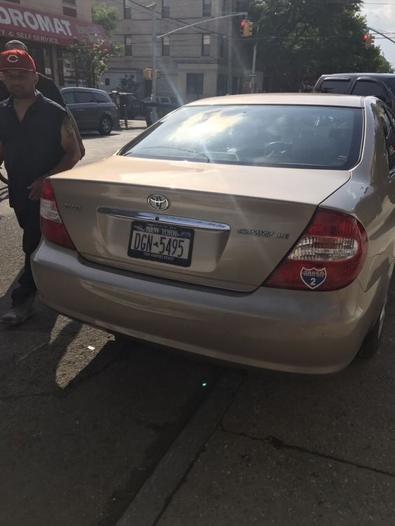 The rear of a toyota camry